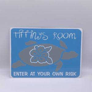 BEDROOM DOOR PERSONALIZED SIGN ENTER AT YOUR OWN RISK